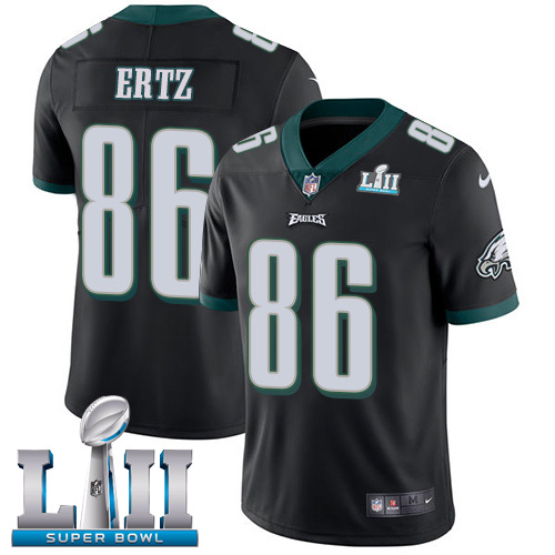 Nike Eagles #86 Zach Ertz Black Alternate Super Bowl LII Youth Stitched NFL Vapor Untouchable Limited Jersey